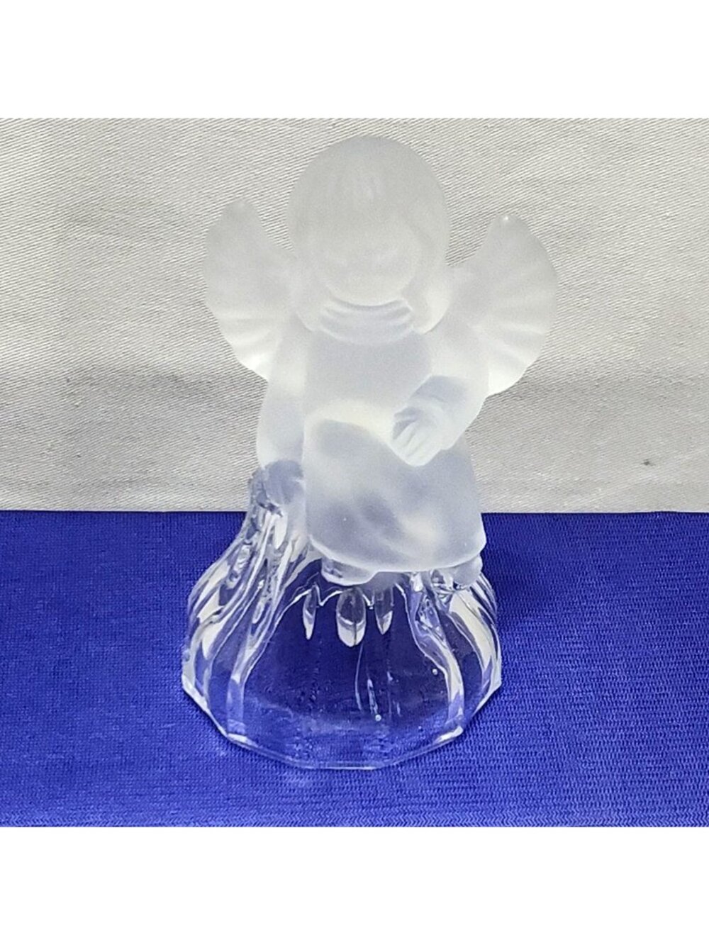 Crystal Clear Industries Clear / Frosted Angel Bell Cherub Figurine Clear Sound